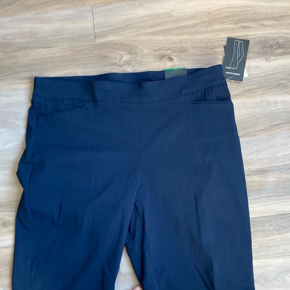 Briggs navy blue millennium Capri stretch comfort waistband hidden elastic 18W - Picture 6 of 17